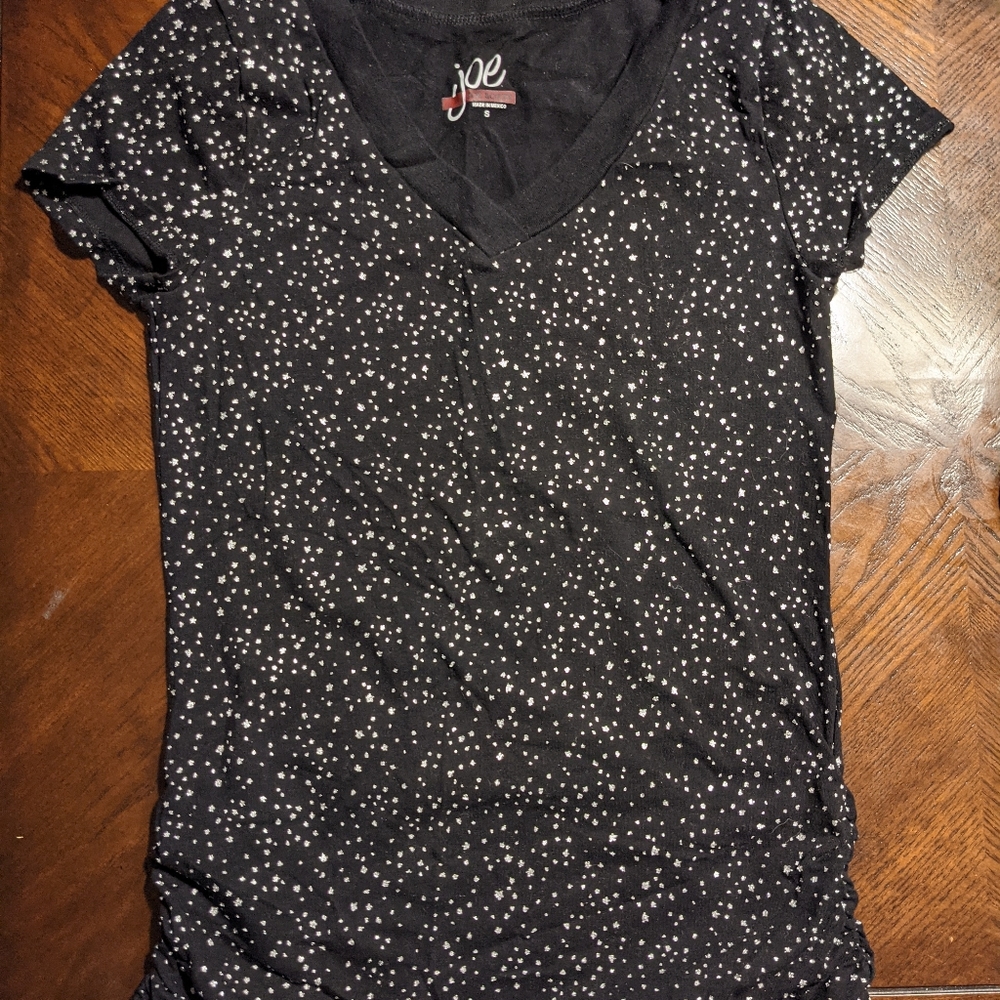 Black with silver stars shirt-Size S